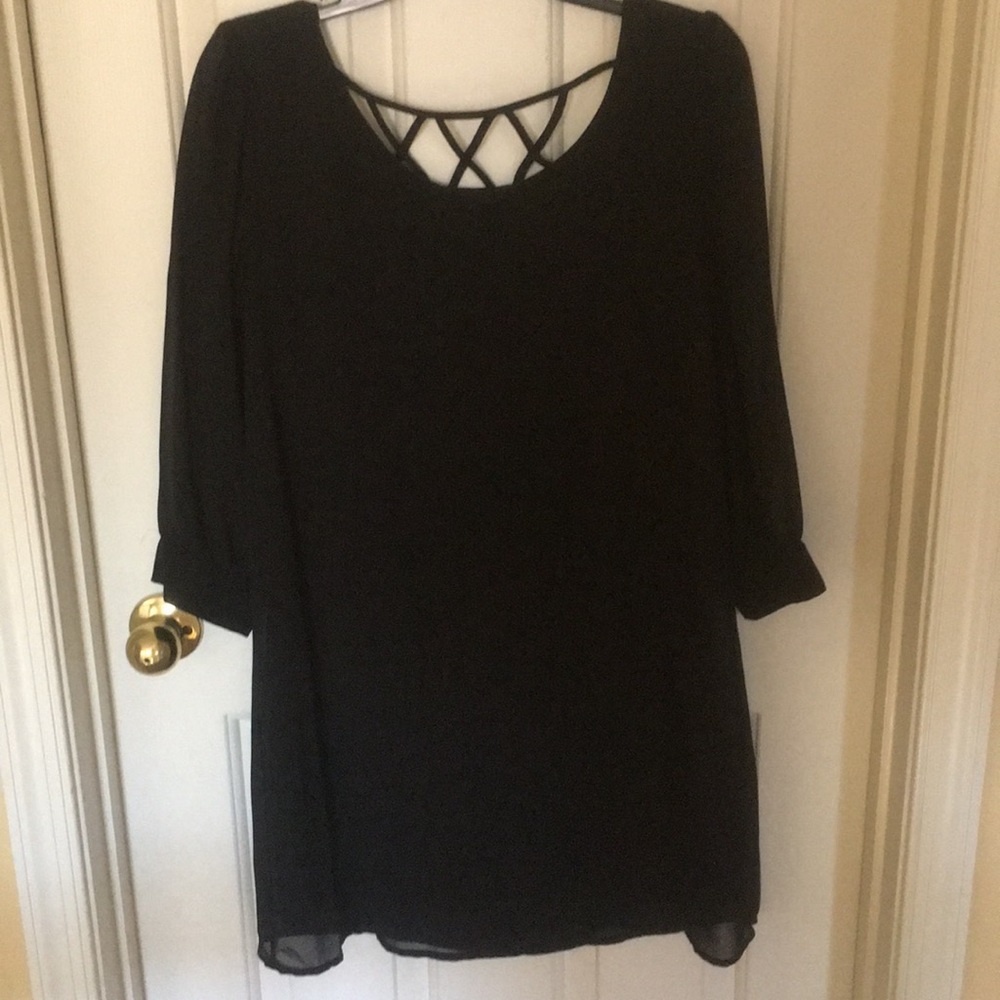 Black shift dress